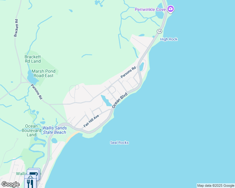 map of restaurants, bars, coffee shops, grocery stores, and more near 10 Bass Drive in Rye