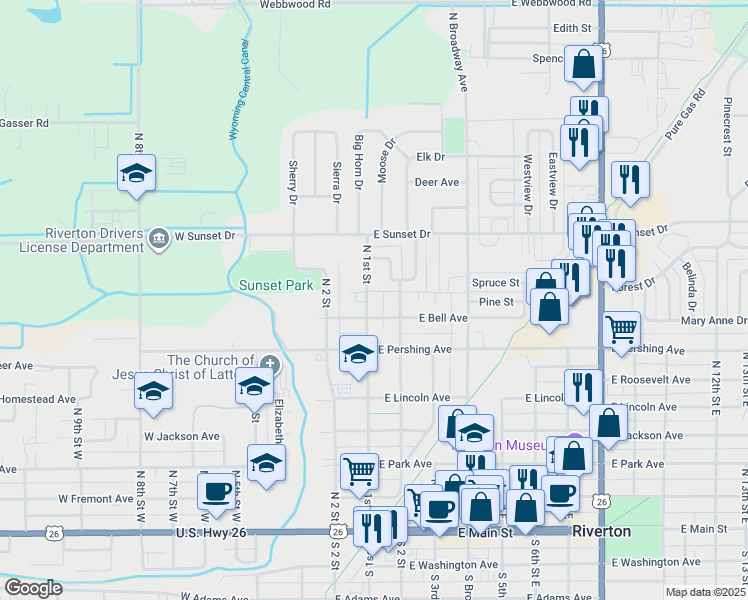 713 North 1st Street, Riverton WY Walk Score
