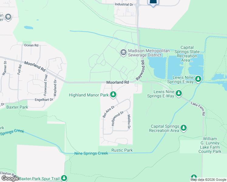 map of restaurants, bars, coffee shops, grocery stores, and more near 35 Fairlane Court in Madison