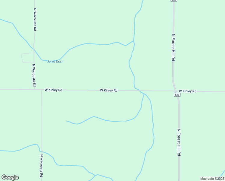 map of restaurants, bars, coffee shops, grocery stores, and more near West Kinley Road in Clinton County