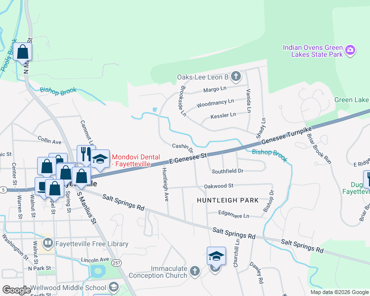 map of restaurants, bars, coffee shops, grocery stores, and more near 102 Cashin Drive in Fayetteville