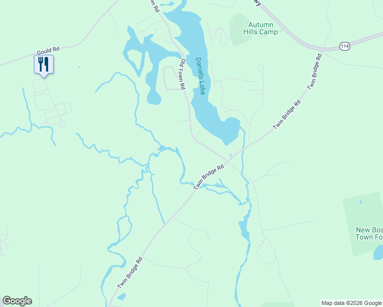 map of restaurants, bars, coffee shops, grocery stores, and more near 29 Old Town Road in Weare