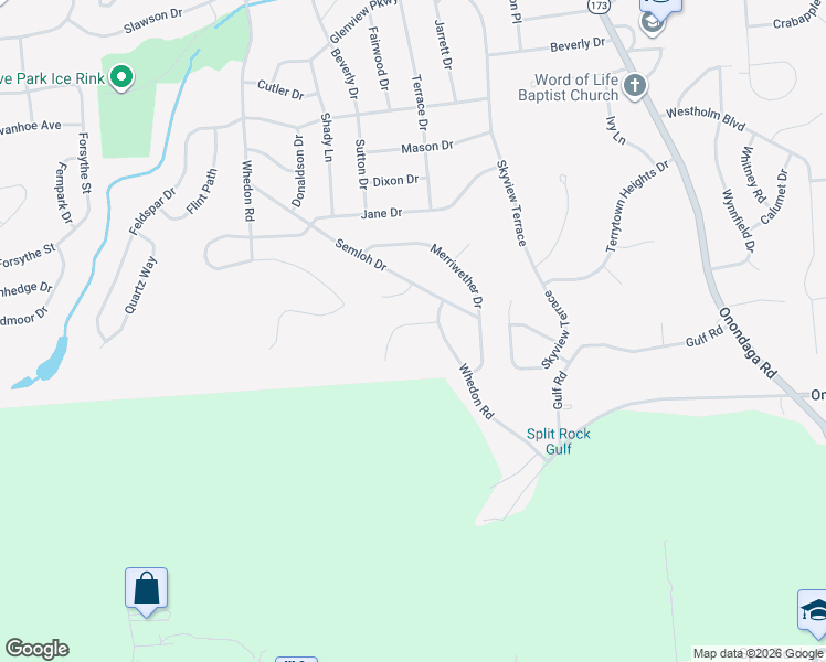 map of restaurants, bars, coffee shops, grocery stores, and more near 103 Turquoise Trail in Syracuse