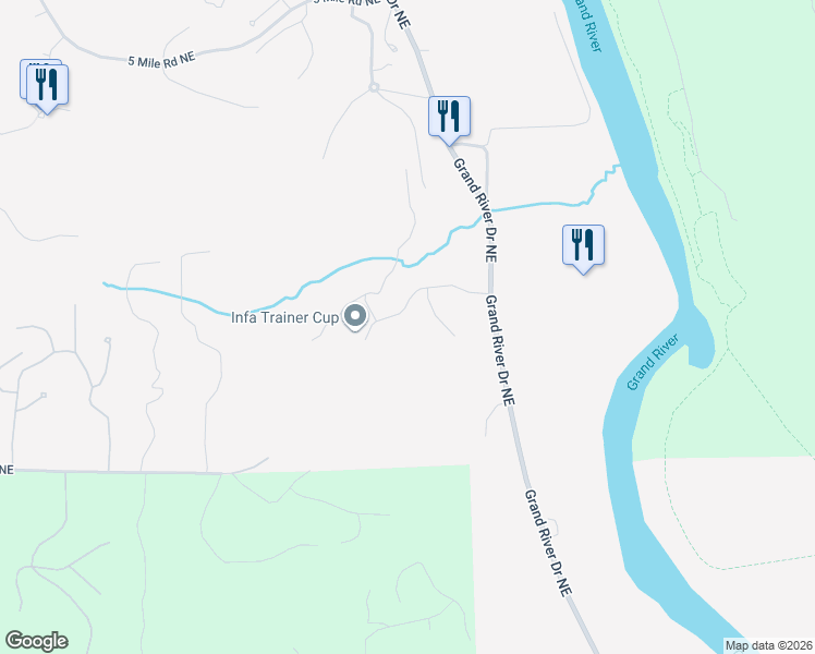 map of restaurants, bars, coffee shops, grocery stores, and more near 4660 Stiles Creek Drive in Grand Rapids