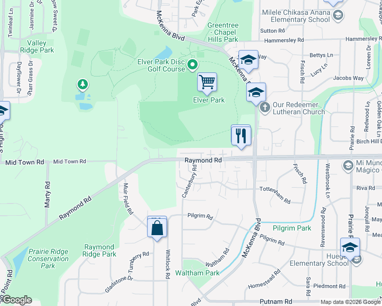 map of restaurants, bars, coffee shops, grocery stores, and more near in Madison