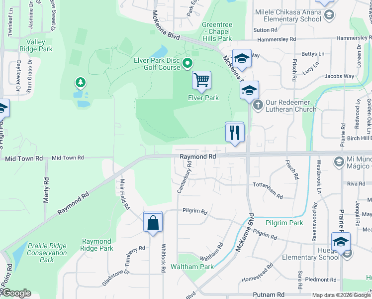 map of restaurants, bars, coffee shops, grocery stores, and more near in Madison