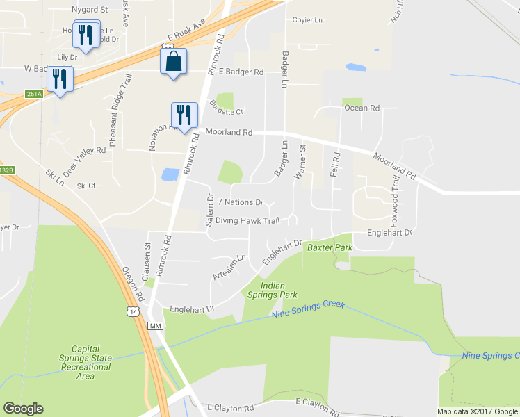 map of restaurants, bars, coffee shops, grocery stores, and more near 609 7 Nations Drive in Madison