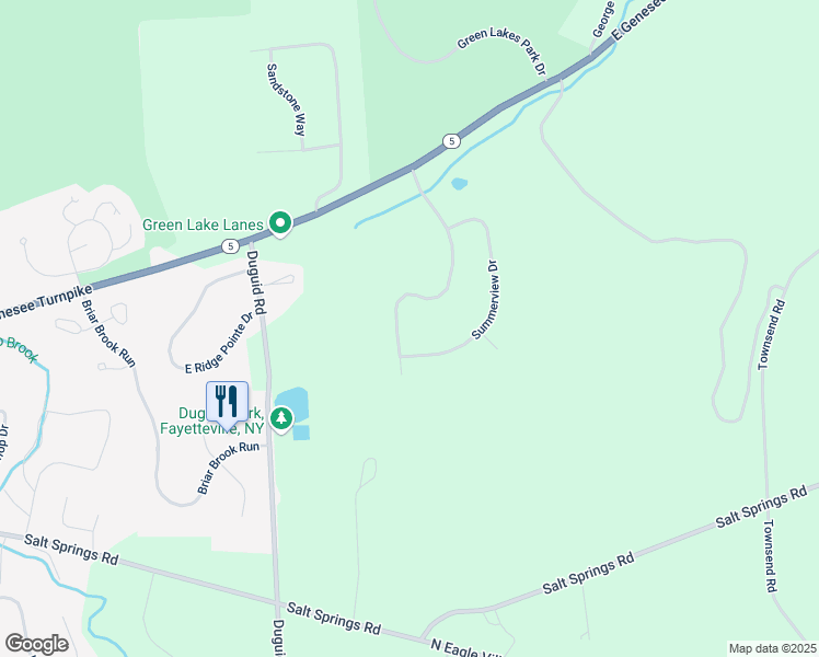 map of restaurants, bars, coffee shops, grocery stores, and more near 5405 Springview Drive in Fayetteville