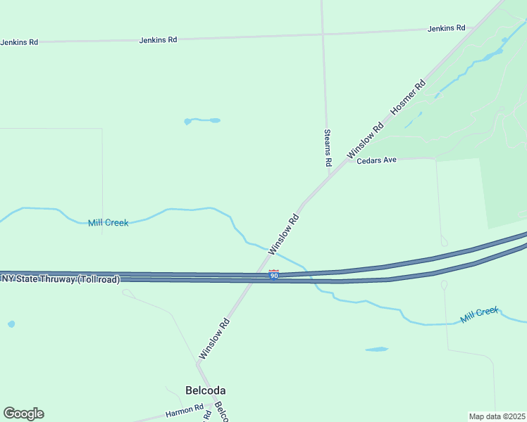 map of restaurants, bars, coffee shops, grocery stores, and more near 653 Winslow Road in Churchville