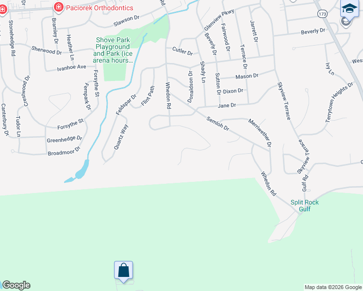map of restaurants, bars, coffee shops, grocery stores, and more near 132 Peridot Drive in Syracuse