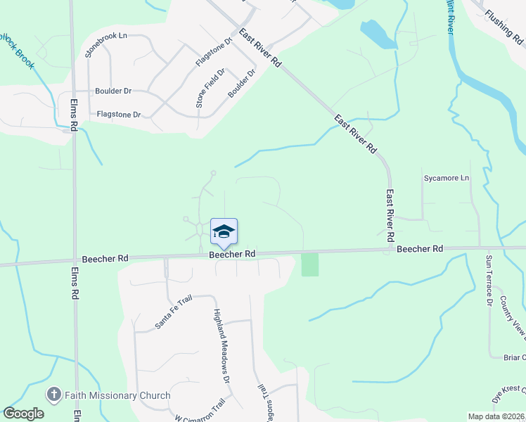 map of restaurants, bars, coffee shops, grocery stores, and more near 2096 Crystalwood Trail in Flushing