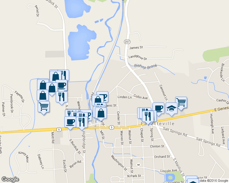 map of restaurants, bars, coffee shops, grocery stores, and more near 324 Brooklea Drive in Fayetteville