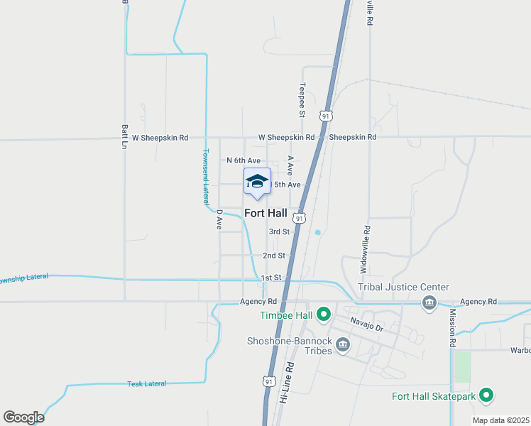 map of restaurants, bars, coffee shops, grocery stores, and more near in Fort Hall
