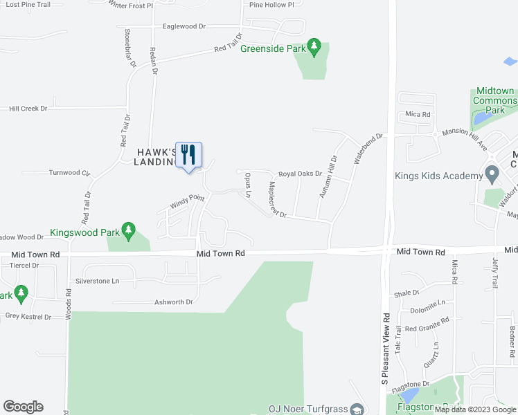 map of restaurants, bars, coffee shops, grocery stores, and more near 1806 Maplecrest Drive in Verona