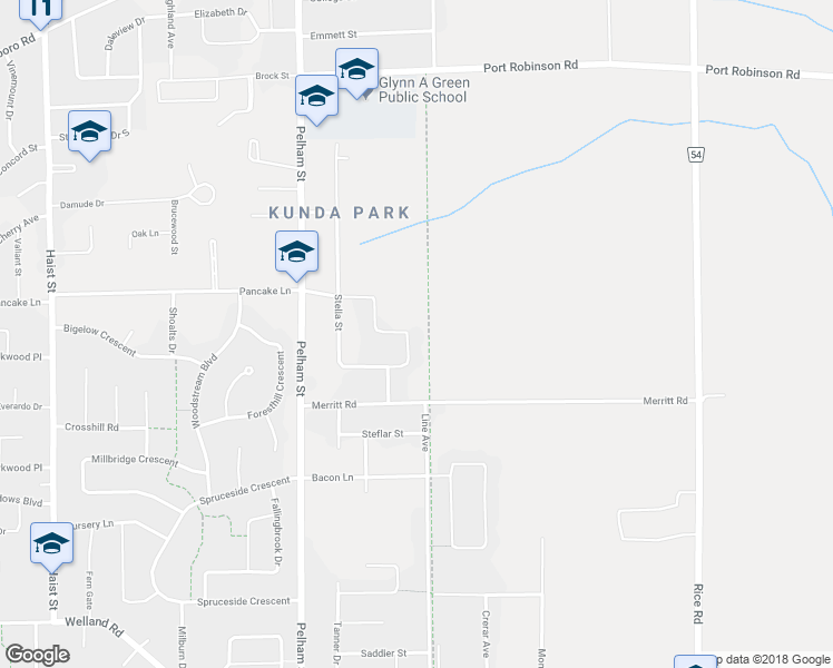 map of restaurants, bars, coffee shops, grocery stores, and more near 93 Kunda Park Boulevard in Pelham