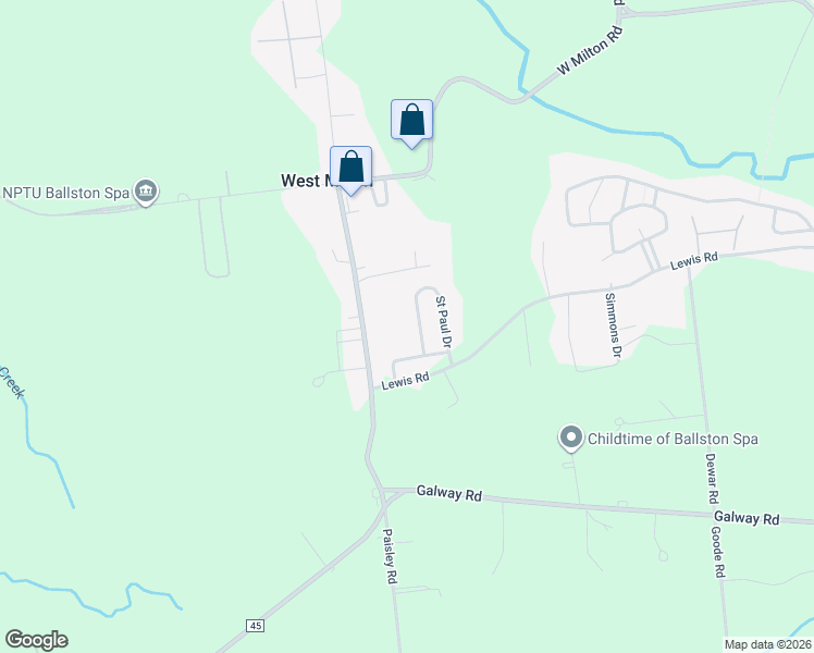 map of restaurants, bars, coffee shops, grocery stores, and more near 2011 Saint Paul Drive in Ballston Spa