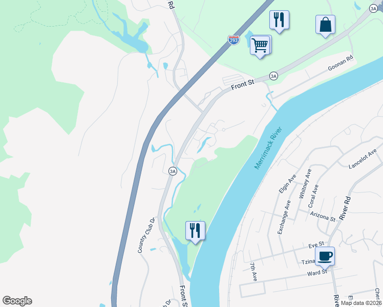 map of restaurants, bars, coffee shops, grocery stores, and more near 10 Northbrook Drive in Manchester