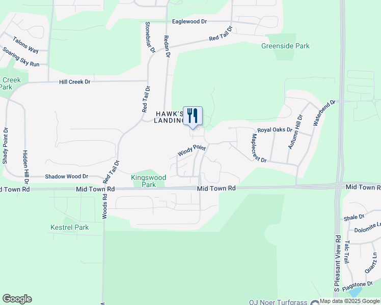 map of restaurants, bars, coffee shops, grocery stores, and more near 24 Windy Court in Verona