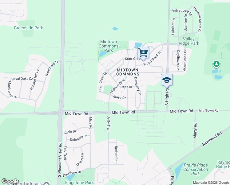 map of restaurants, bars, coffee shops, grocery stores, and more near 1723 Waldorf Boulevard in Madison