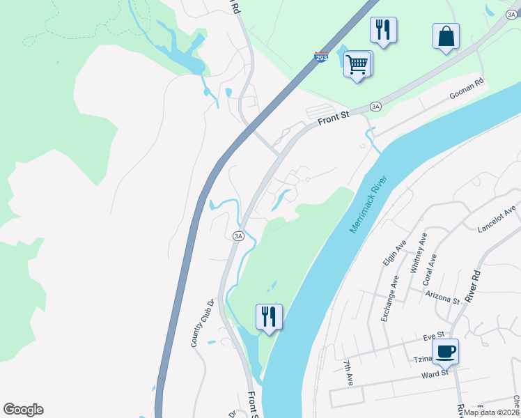 map of restaurants, bars, coffee shops, grocery stores, and more near 10 Northbrook Drive in Manchester