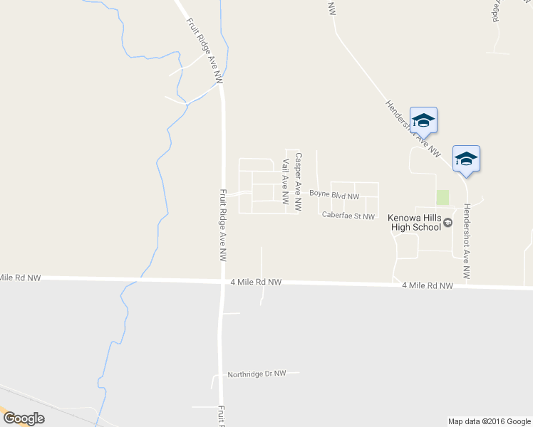 map of restaurants, bars, coffee shops, grocery stores, and more near 3693 Sugar Loaf Street Northwest in Grand Rapids