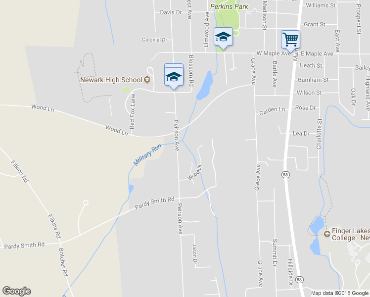 map of restaurants, bars, coffee shops, grocery stores, and more near 812 Peirson Avenue in Newark