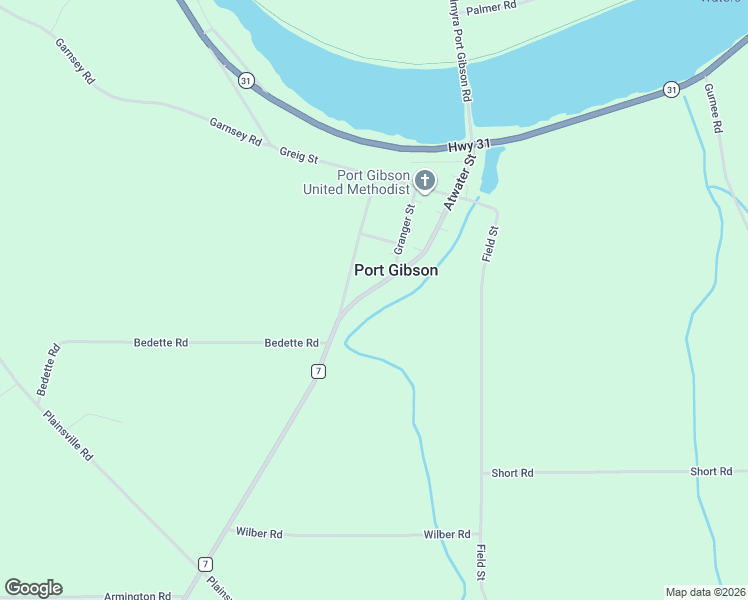 map of restaurants, bars, coffee shops, grocery stores, and more near 115 Atwater Street in Palmyra