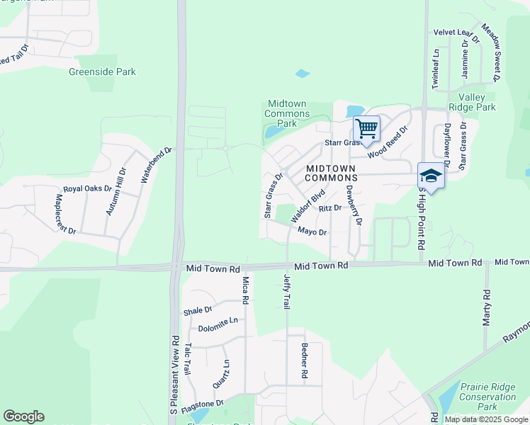map of restaurants, bars, coffee shops, grocery stores, and more near 8267 Starr Grass Drive in Madison