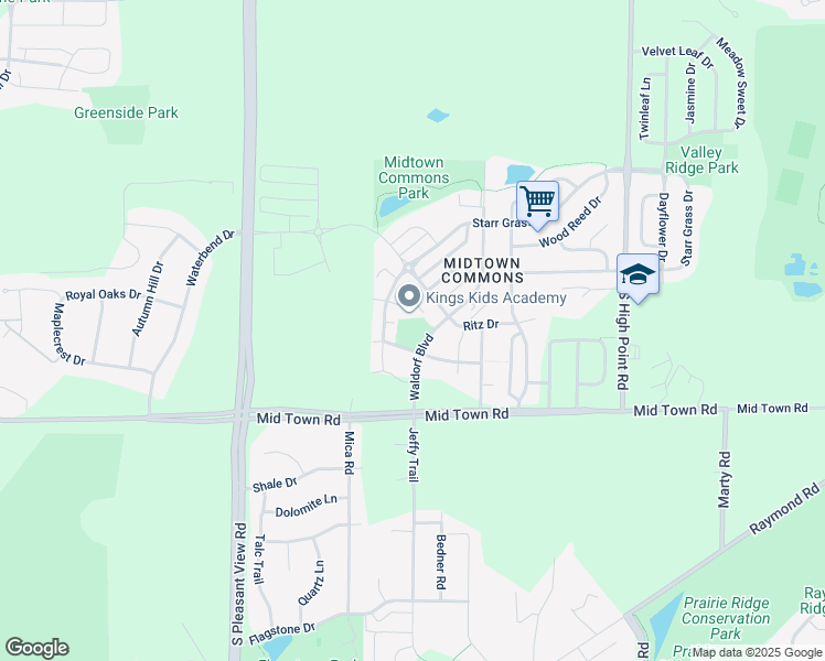 map of restaurants, bars, coffee shops, grocery stores, and more near 1723 Waldorf Boulevard in Madison