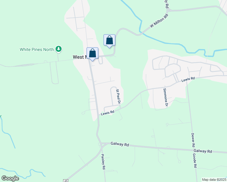 map of restaurants, bars, coffee shops, grocery stores, and more near 2020 Saint Paul Drive in Ballston Spa