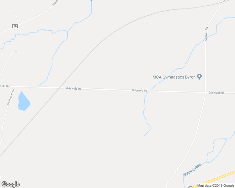 map of restaurants, bars, coffee shops, grocery stores, and more near 5884 Griswold Road in Byron