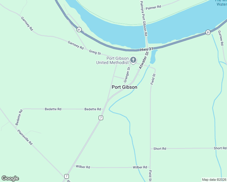 map of restaurants, bars, coffee shops, grocery stores, and more near 115 Atwater Street in Palmyra