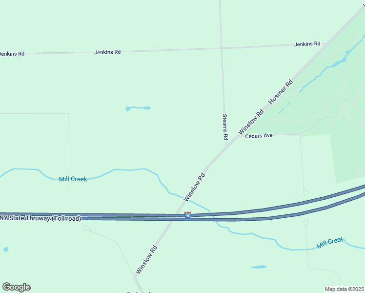 map of restaurants, bars, coffee shops, grocery stores, and more near 653 Winslow Road in Churchville