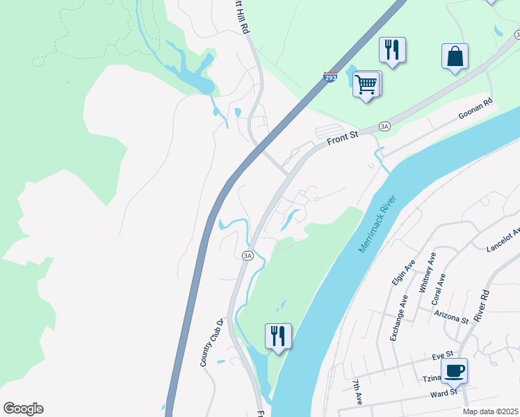 map of restaurants, bars, coffee shops, grocery stores, and more near 39 Old Hackett Hill Road in Manchester