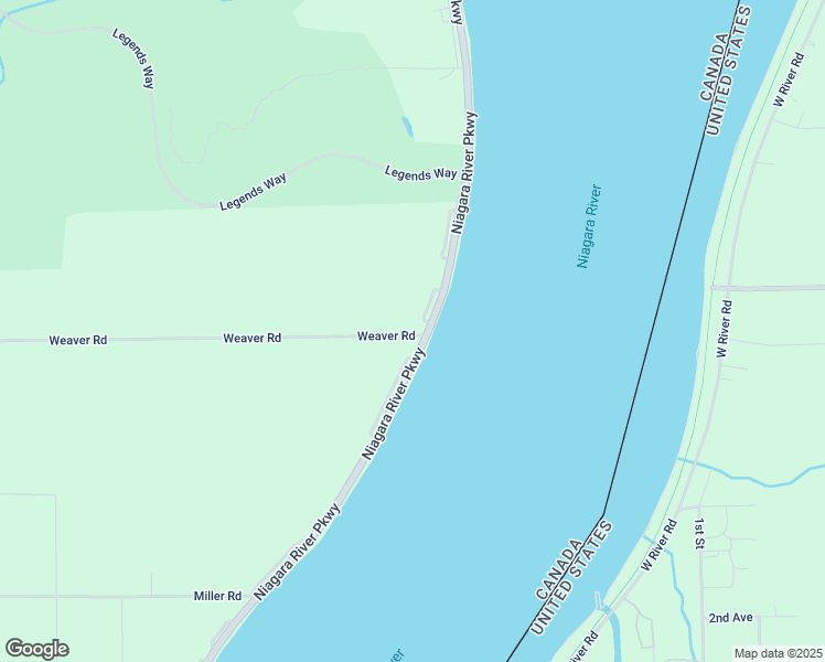 map of restaurants, bars, coffee shops, grocery stores, and more near 2001 Weaver Road in Niagara Falls