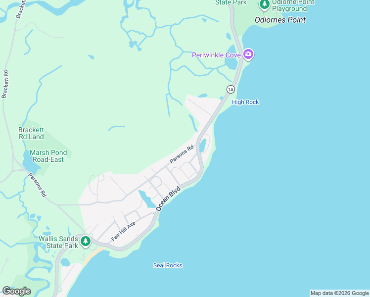 map of restaurants, bars, coffee shops, grocery stores, and more near 11 Parsons Road in Rye