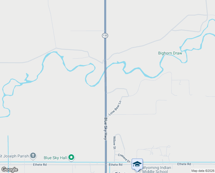 map of restaurants, bars, coffee shops, grocery stores, and more near 835 Blue Sky Highway in Ethete