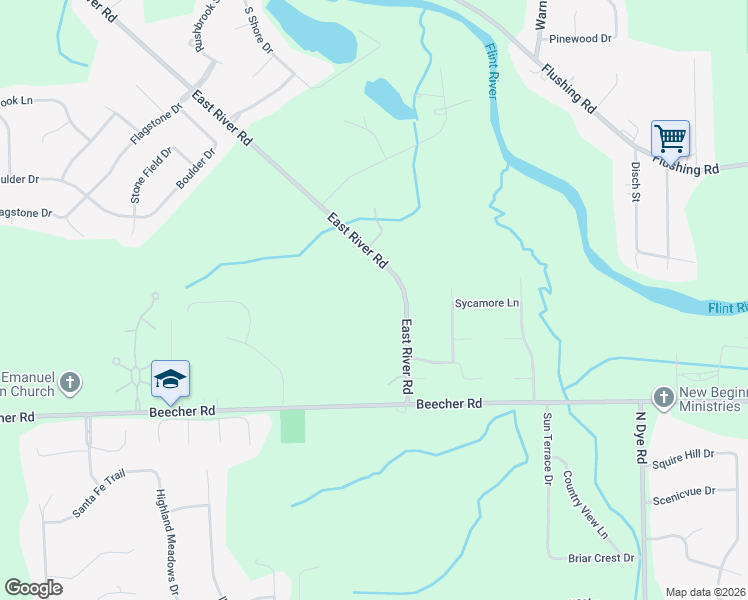 map of restaurants, bars, coffee shops, grocery stores, and more near 6145 East River Road in Flushing