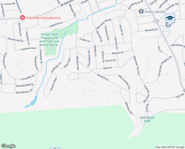 map of restaurants, bars, coffee shops, grocery stores, and more near 110 Semloh Drive in Syracuse