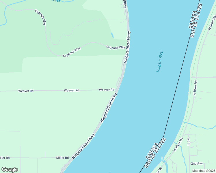 map of restaurants, bars, coffee shops, grocery stores, and more near 2001 Weaver Road in Niagara Falls