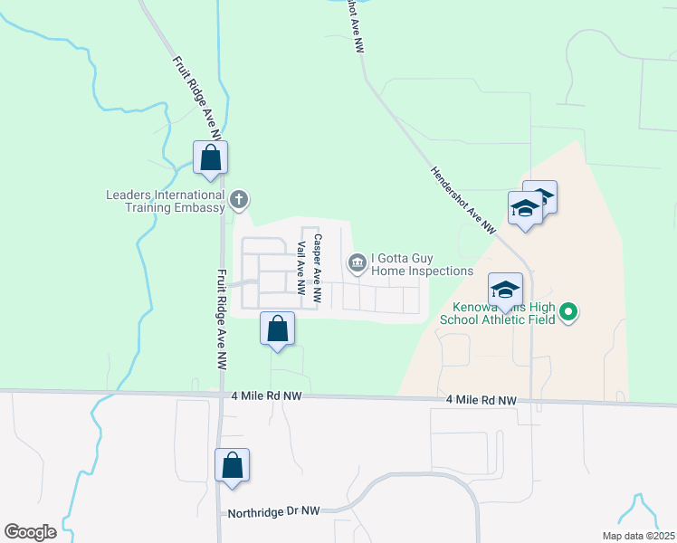 map of restaurants, bars, coffee shops, grocery stores, and more near 3840 Nordic Ln NW in Grand Rapids