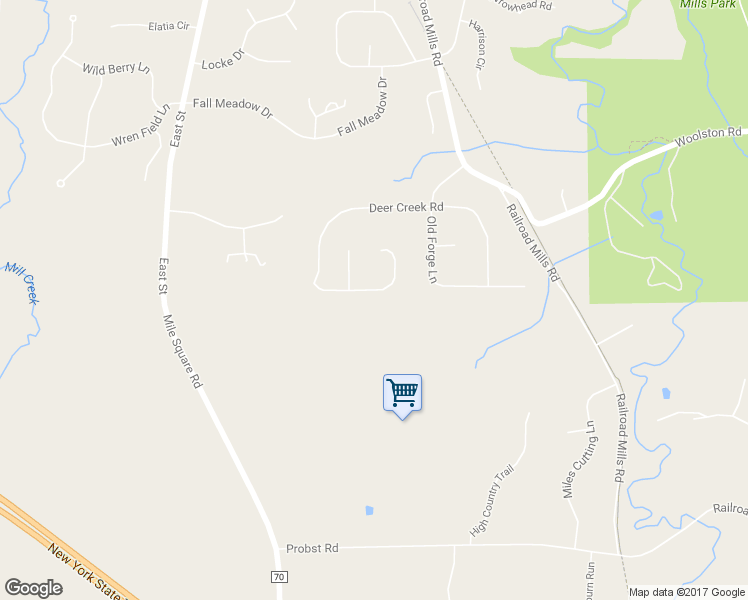 map of restaurants, bars, coffee shops, grocery stores, and more near 17 Wandering Trail in Pittsford