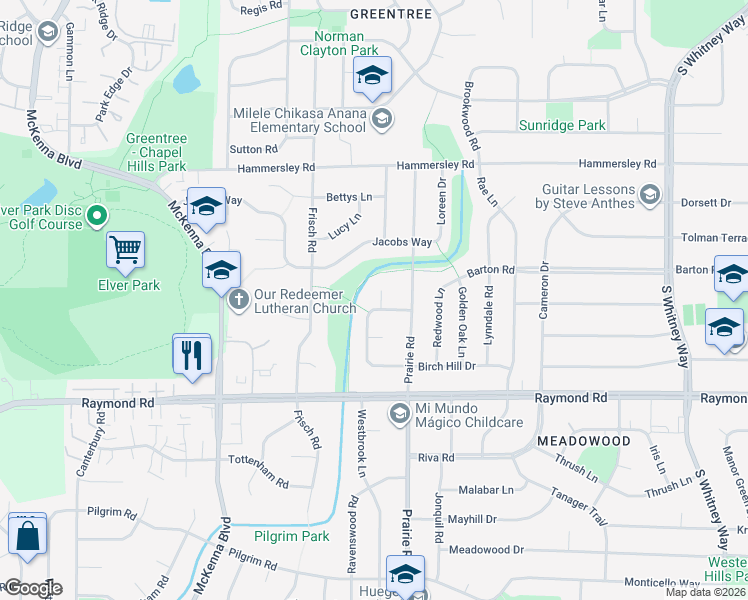 map of restaurants, bars, coffee shops, grocery stores, and more near 22 Starr Court in Madison