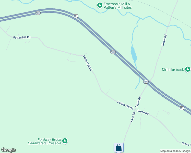 map of restaurants, bars, coffee shops, grocery stores, and more near 489 Patten Hill Road in Candia