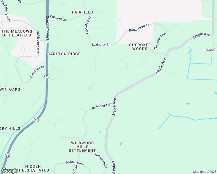 map of restaurants, bars, coffee shops, grocery stores, and more near N4W31041 Cherokee Trail in Waukesha