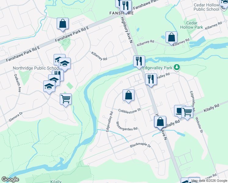 map of restaurants, bars, coffee shops, grocery stores, and more near 6 Cobblestone Gate in London