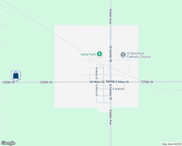 map of restaurants, bars, coffee shops, grocery stores, and more near 305 West Union Street in Ionia