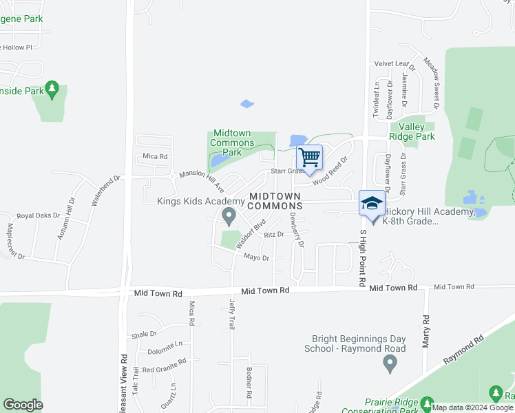 map of restaurants, bars, coffee shops, grocery stores, and more near 8130 Broadmoor Street in Madison