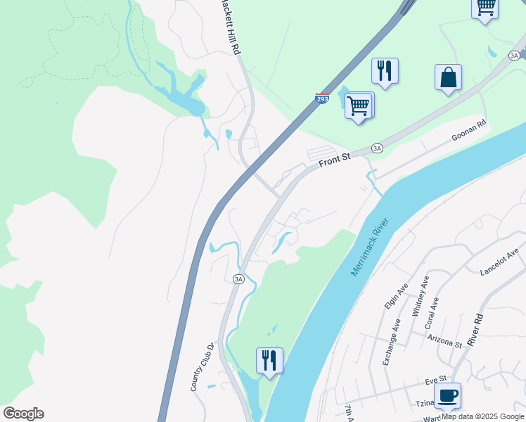 map of restaurants, bars, coffee shops, grocery stores, and more near 59 Old Hackett Hill Road in Manchester