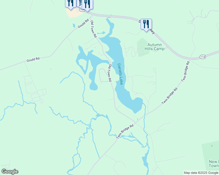 map of restaurants, bars, coffee shops, grocery stores, and more near 75 Old Town Road in Weare